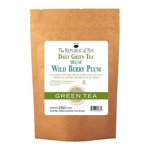 The Republic of Tea - Decaf Wild Berry Plum Green Tea, 50 Tea Bags, Tin / Fruit Tea / Decaffeinated