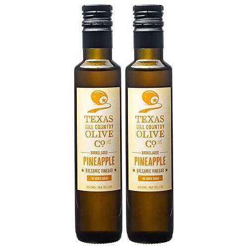 TEXAS HILL COUNTRY OLIVE CO. Pear Balsamic Vinegar - Gourmet Barrel Aged Infused Balsamic Vinegar - Great for Dressing Dipping Glazing - No Artificial Flavors or Added Sugar - Made インチ Texas (8.5 薬局衡オンス)