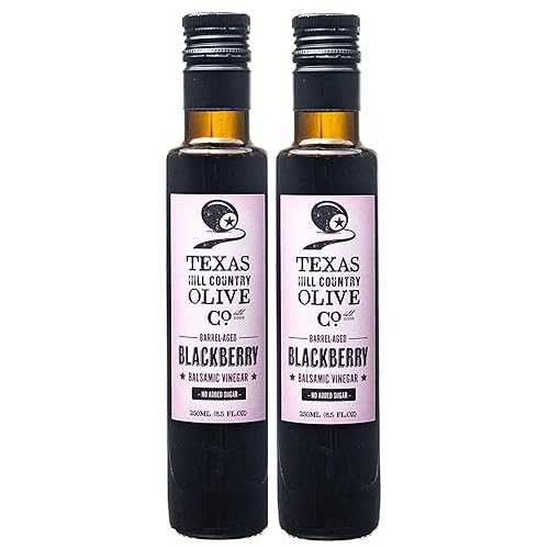 TEXAS HILL COUNTRY OLIVE CO. Pear Balsamic Vinegar - Gourmet Barrel Aged Infused Balsamic Vinegar - Great for Dressing Dipping Glazing - No Artificial Flavors or Added Sugar - Made インチ Texas (8.5 薬局衡オンス)