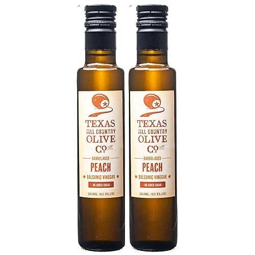 TEXAS HILL COUNTRY OLIVE CO. Pear Balsamic Vinegar - Gourmet Barrel Aged Infused Balsamic Vinegar - Great for Dressing Dipping Glazing - No Artificial Flavors or Added Sugar - Made インチ Texas (8.5 薬局衡オンス)
