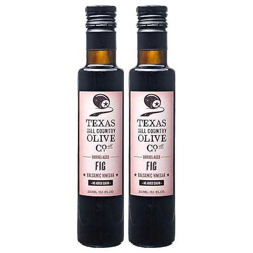TEXAS HILL COUNTRY OLIVE CO. Pear Balsamic Vinegar - Gourmet Barrel Aged Infused Balsamic Vinegar - Great for Dressing Dipping Glazing - No Artificial Flavors or Added Sugar - Made インチ Texas (8.5 薬局衡オンス)