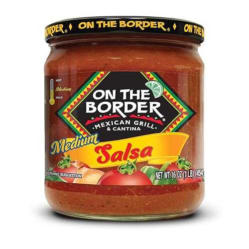 ON THE BORDER 目あたらしい 並み並み サルサ 1重量ポンド (8個入り口・入口) ON THE BORDER Original Medium Salsa, 1 Pound (Pack of 8)