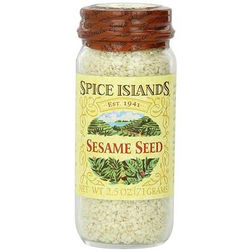Spice Islands 胡麻内果皮、全白、2.5 薬局衡オンス (3 個容器に並べる) Spice Islands Sesame Seed, Whole White, 2.5-Ounce (Pack of 3)