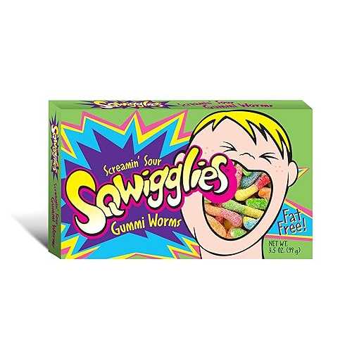Taste of Nature Inc. Sqwigglies サワー グミ 蠕虫 3.5 薬局衡オンス ボックス席 (30 個風呂敷き包み) Taste of Nature Inc. Sqwigglies Sour Gummi Worms 3.5 - Ounce Boxes (Pack of 30)