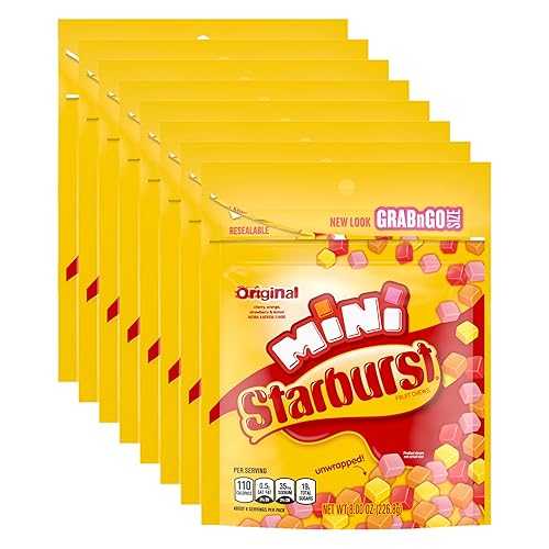 STARBURST Fruit Chews Candy - Original Minis, 8薬局衡オンス, Mini Candy, Bulk Box Pack of 8