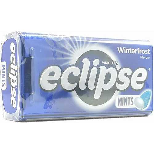 Eclipse 上白糖無償性 ペパーミント 1.2 薬局衡オンス缶 (8 個容器に並べる) (ウィンターフロスト ペパーミント) Eclipse Sugarfree Mints 1.2 Ounce Tins (Pack of 8) (Winterfrost Mint)
