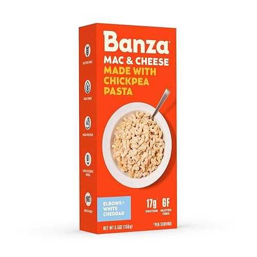 Banza ひよこ豆マックとホワイトチェダーチーズのパスタ、5.5 薬局衡オンス - 1 入れものあたり近所 12 個。 Banza Chickpea Mac and White Cheddar Cheese Pasta, 5.5 Ounce - 12 per case.