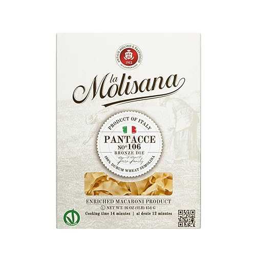 La Molisana Authentic Italian Pasta / 100% Imported, Durum Wheat Semolina / Grano Decorticato a Pietra / Premium Quality (1.1lbs each) (Pantacce Toscane, 12pk)