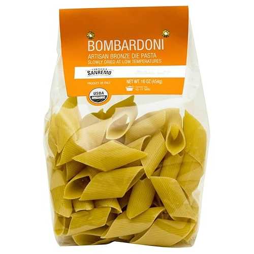 サンレモ オーガニック ボンバルドーニ 特製パスタ (12 個風呂敷き包み) Sanremo Organic Bombardoni Specialty Pasta, (Pack of 12)