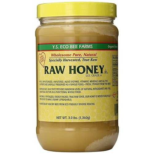 YS Eco Bee Farms RAW HONEY - 生、無水漉し、無無菌化 - コーシャ 3英国ポンド Y.S. Eco Bee Farms YS Eco Bee Farms RAW HONEY - Raw, Unfiltered, Unpasteurized - Kosher 3lbs