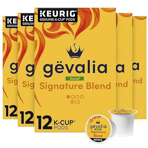 Gevalia 名書き 交ぜあわせる 目明かしフェ もの柔らか 点火装置 焙ずる K 優勝杯 珈琲 ポッド (72 ポッド、12 個入り口・入口 6 箱) Gevalia Signature Blend Decaf Mild Light Roast K-Cup Coffee Pods (72 Pods, 6 Boxes of 12)