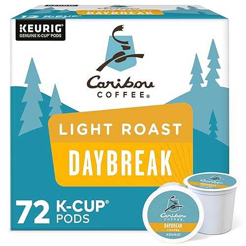 Caribou Coffee Daybreak Morning Blend Keurig Single-Serve K-Cup Pod, Light Roast Coffee, 72 Count