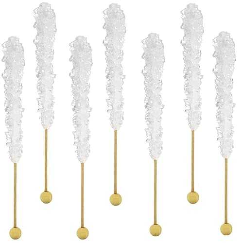 Fruidles White Rock Candy Lollipops Pops Candy Suckers, 6.5\" (3-Pack)"