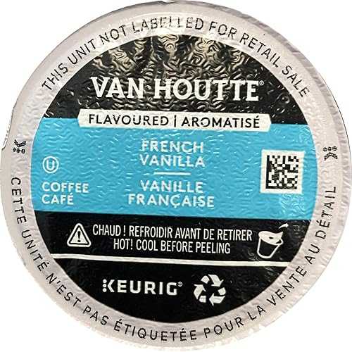 Van Houtte 黒茶 ラズベリー トリュフ 珈琲、ともし火 焙ずる、キューリグ K 優勝杯用 K 優勝杯 ポーション 容器に並べる、12 かぞえ上げる (2 個容器に並べる) Van Houtte French Vanilla, Light Coffee, K-Cup Portion Pack for Keurig K-Cup