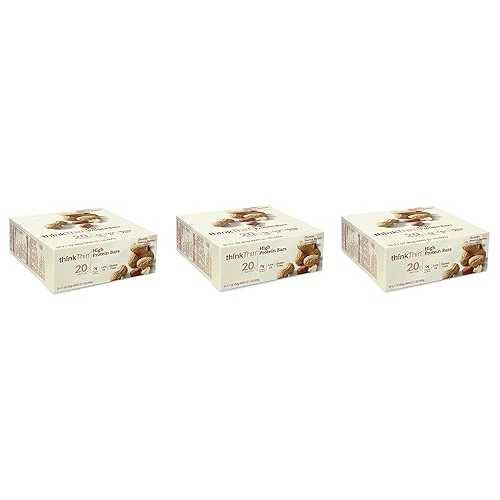 Think Thin 30 風呂敷き包み (10 個入り口・入口 3 箱) - (朦々たる南京豆牛酪) Think Thin 30 Pack (3 X Box of 10)- (Chunky Peanut Butter)