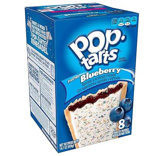 Pop-Tarts 朝ごはんトースターペストリー、フロストブルーベリー味わい、バルク大きさ、96 個 (12 個風呂敷き包み、14.7 薬局衡オンスの箱) Pop-Tarts Breakfast Toaster Pastries, Frosted Blueberry Flavored, Bulk Size, 96 Count (Pack of 12, 14.7 薬局衡オンス Boxes
