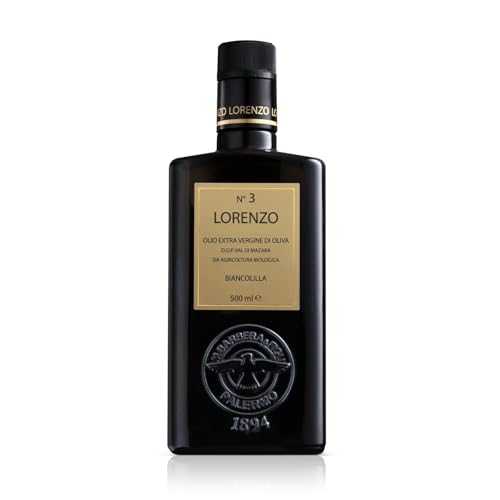 Barbera Lorenzo #3 Organic Extra Virgin Olive Oil PDO Val di Mazara, Fruity, Cold Extracted Authentic Sicilian Olive Oil, Fresh Harvest Imported Olive Oil From Italy 16.9 薬局衡オンス