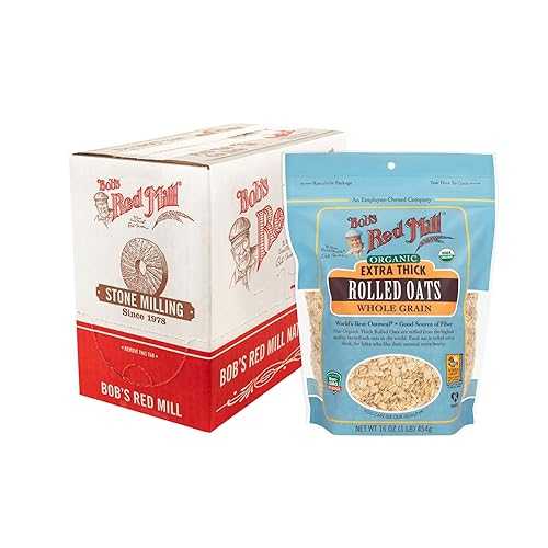 Bob\u0027s Red Mill Organic Extra Thick Rolled Oats, 16-ounce (Pack of 4)