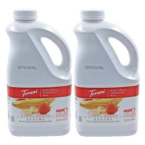 Torani リアルフ??ルーツスムージーミックス オランダ苺バナナの木 64薬局衡オンス (2風呂敷き包み) Torani Real Fruit Smoothie Mix STRAWBERRY-BANANA 64薬局衡オンス (2 Pack)