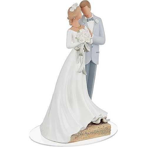Enesco Legacy of Love Wedding Bride and Groom Newlywed Cake Topper, 7.25 Inch, Multicolor