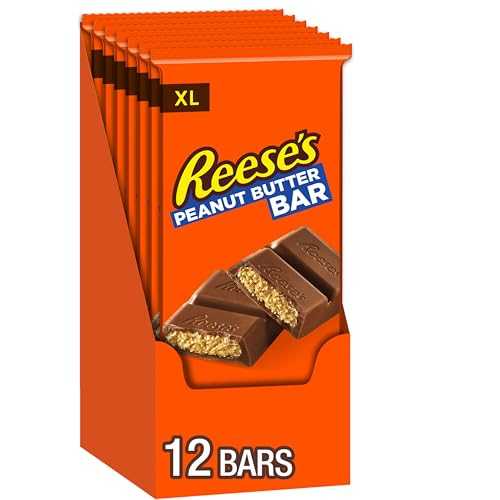 REESE\u0027S 落花生牛酪特大砂糖漬けが入った REESE\u0027S 御乳黒茶、バレンタインデー、4.25 薬局衡オンス。赤ちょうちん(12かぞえ上げる) REESE\u0027S Milk Chocolate Peanut Butter XL, Candy Bars, 4.25 薬局衡オンス (12 Count, 12 Pieces)