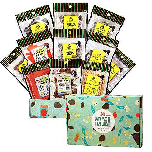 Asia Trans \u0026 Co. Asia Trans 10-Pack Li Hing Mui Crack Seed Gift Set - Hawaiian Favorite, Sweet, Sour \u0026 Salty Dried Asian Plum Candy
