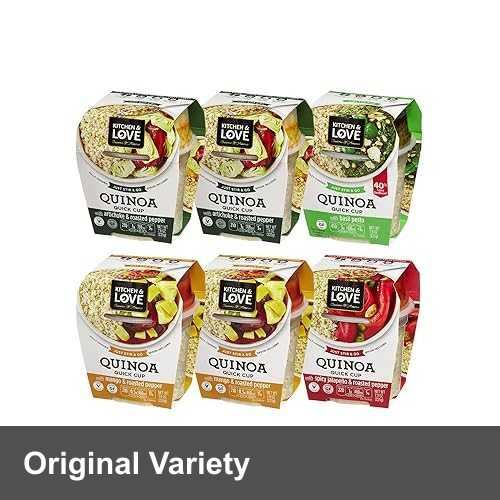 Kitchen \u0026 Love Quinoa Quick Meal Variety Box 6-Pack / Gluten Free, Ready-to-Eat, No Refrigeration Required