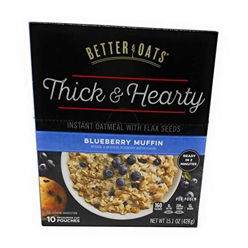 Better Oats、ブルーベリーマフィンインスタントオーツ、15.1薬局衡オンスの箱(3個容器に並べる) Better Oats, Blueberry Muffin Instant Oats, 15.1薬局衡オンス Box (Pack of 3)