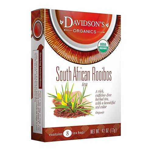 Davidson\u0027s Organics, South African Rooibos, 8-count Tea Bags, Pack of 12