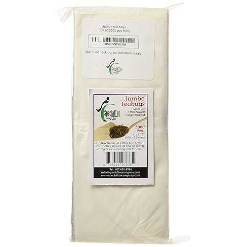 Special Tea Company 4 x 4.75 in 5000 個の空のお茶/草本御徒面子、ジャンボ Special Tea Company 4 by 4.75-Inch 5000-Piece Empty Tea/Herb Bags, Jumbo