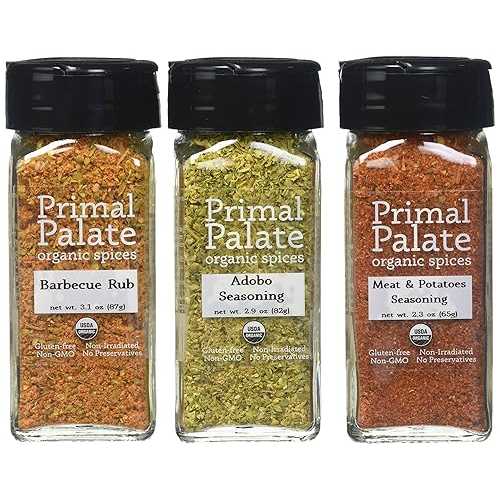Primal Palate オーガニック スパイス - 書き判 雑ぜ合わせる 3 瓶 差し上げ物 仕掛ける Primal Palate Organic Spices - Signature Blends 3-Bottle Gift Set