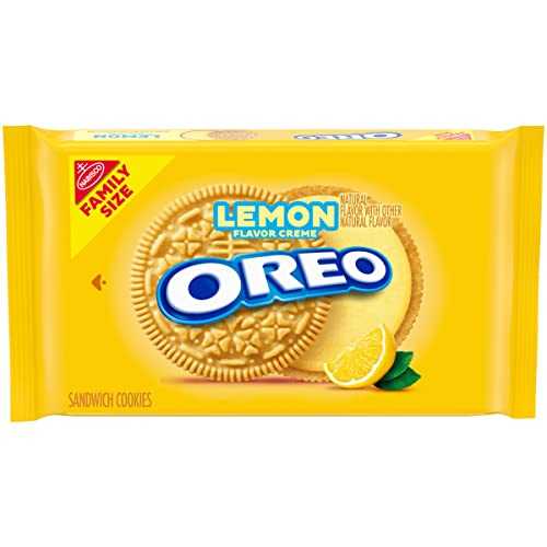 OREO Lemon Creme Sandwich Cookies, Family Size, 20 薬局衡オンス