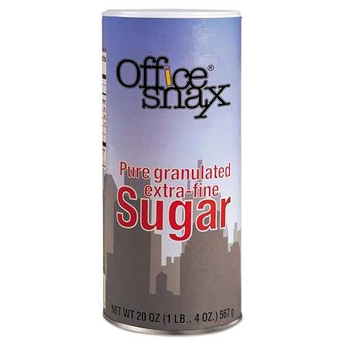 Office Snax 00019CT 再密閉能力のあるな精製糖キャニスター、20 薬局衡オンス、24 個/カートン Office Snax 00019CT Reclosable Canister of Sugar, 20薬局衡オンス, 24/Carton