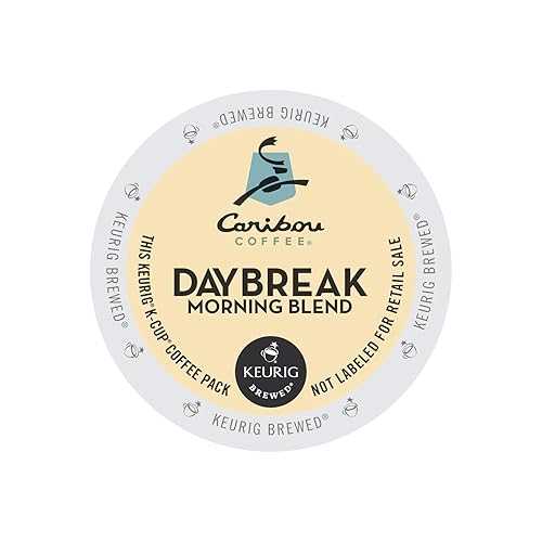 カリブーコーヒー デイブレイクモーニングブレンド K優勝杯 Caribou Coffee Daybreak Morning Blend, K-Cups for Keurig Brewers, 24 Count (Pack of 4)