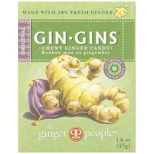 GIN GINS Original Ginger Chews by The Ginger People Individually Wrapped Healthy Candy 1.6 薬局衡オンス Bags Pack of 12
