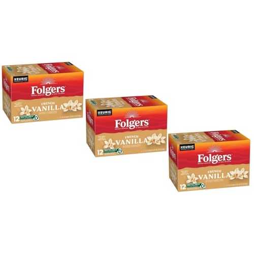 Folgers、食い道楽選りぬき、Kカップシングルサーブコーヒー、12個、3.38薬局衡オンスボックス席(3個容器に並べる) (バニラビスコッティ) Folgers, Gourmet Selections, K-Cup Single Serve Coffee, 12 Count, 3.38薬局衡オンス Box(Pack of 3) (Vanilla Biscotti)