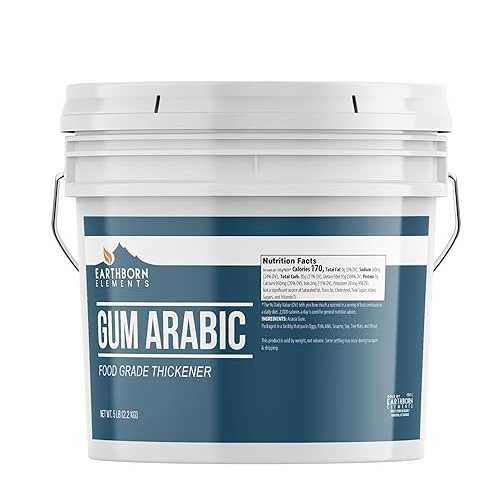 Earthborn Elements Gum Arabic (1 Gallon), Acacia, Multitude of Uses, Resealable Bucket (5 Pound)