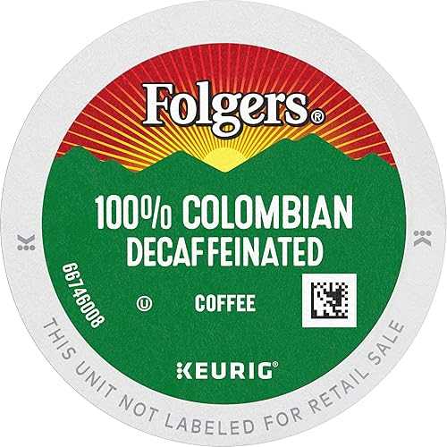 フォルジャーズ キューリグ醸造酒用むき 100% コロンビア産デ喫茶店 K 優勝杯、24 個 Folgers 100% Colombian Decaf Medium Roast Coffee, 96 Keurig K-Cup Pods