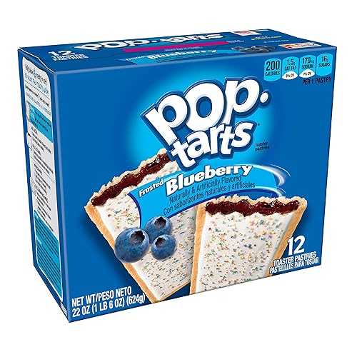 Pop-Tarts Breakfast Toaster Pastries, Frosted Blueberry Flavored, 22 薬局衡オンス (12 Count)