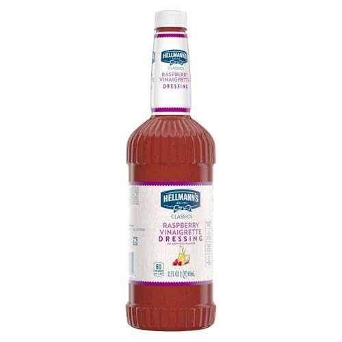 Hellmann\u0027s Classics ラズベリービネグレットサラダドレッシング サラダバーボトル グルテン無償性、人工芳ばしさや高フルクトース玉蜀黍舎利別不当て嵌める、生まれながら謂われ因縁の色、32薬局衡オンス、6個風呂敷き包み Hellmann\u0027s Classics Raspberry Vinaigrette Salad Dressing Salad Bar Bottles