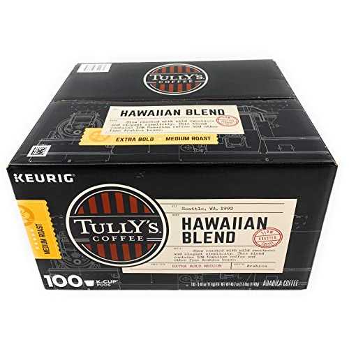 タリーズコーヒー ハワイアン交ぜあわせる K優勝杯 キューリグビール用 (100個入) Tully\u0027s Coffee Hawaiian Blend K-Cup for Keurig Brewers (Pack of 100)