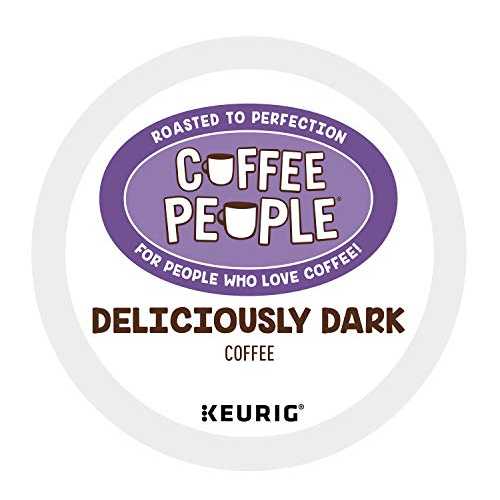 Coffee People Deliciously Dark, Single-Serve Keurig K-Cup Pods, Dark Roast Coffee, 72 Count