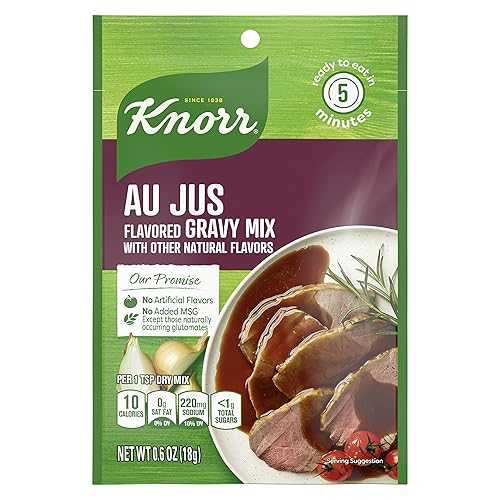 Knorr Gravy Mix For Delicious Easy Meals and Side Dishes 金 Jus No Artificial Flavors, No Added MSG, 0.6 Ounce (Pack of 24)
