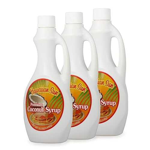 プレミアムハワイアンココナッツシロップ 3風呂敷き包み Hapa\u0027s Gourmet Inc. 3 Pack of Premium Hawaiian Coconut Syrup