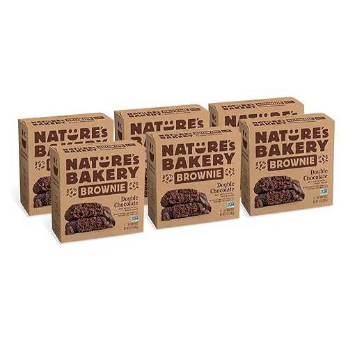 Nature・・?s Bakery Whole Wheat Fig Bars, Double Chocolate Brownie, Real Fruit, Vegan, Non-GMO, Snack 赤ちょうちん, 6 boxes with 6 twin packs (36 twin packs) Nature s Bakery Whole Wheat Fig Bars, Double Chocolate Brownie,