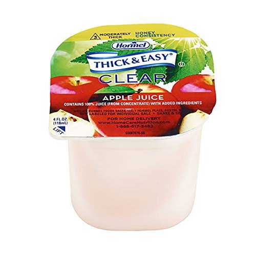 Thick \u0026 Easy Thickened Beverage Apple 4 薬局衡オンス. Cup 24 Ct