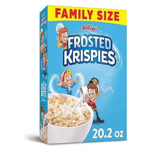 Kellogg\u0027s RICE KRISPIES Kellogg\u0027s Frosted Krispies, Breakfast Cereal, Family Size, 20.2薬局衡オンス Box(Pack of 6)