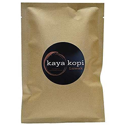 Kaya Kopi Premium Kopi Luwak From Indonesia Wild Palm Civets Arabica Coffee Beans (Dark Roast, 1.76 Ounce (Pack of 1))
