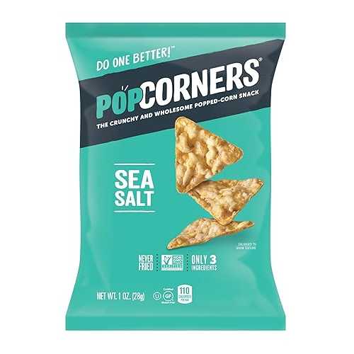 POPCORNERS シーソルト 受けが良いコーンスナック、グルテン無償性、非遺伝因子組み換え、シングル奉公 1薬局衡オンス御徒面子 (40個風呂敷き包み) POPCORNERS Sea Salt Popped Corn Snacks, Gluten Free, Non-GMO, Single-Serve 1薬局衡オンス bags (Pack of 40)
