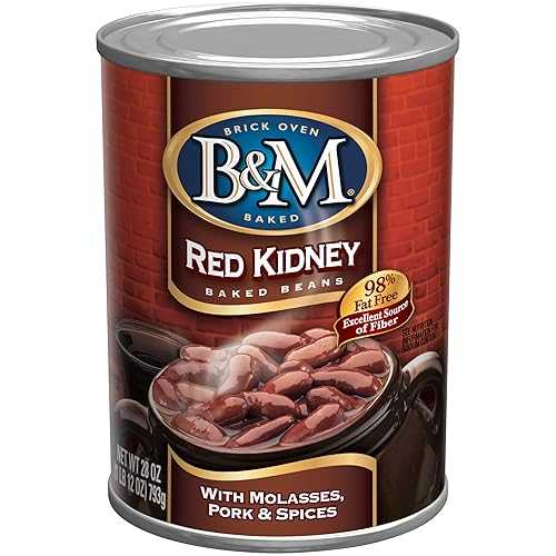 B\u0026M Baked Beans, Red Kidney, 28 Ounce (Pack of 12)